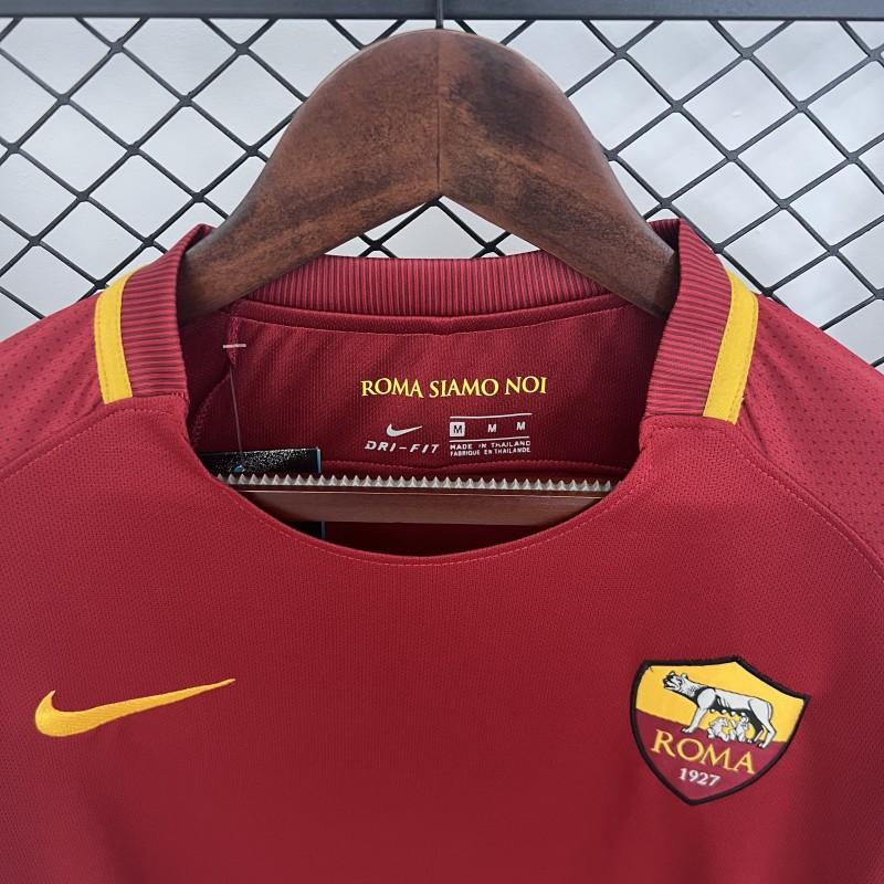 Retro 17/18 Roma Home Long Sleeve Jersey