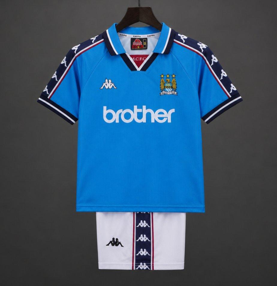 Retro Kids 97/98  Manchester City Home Jersey