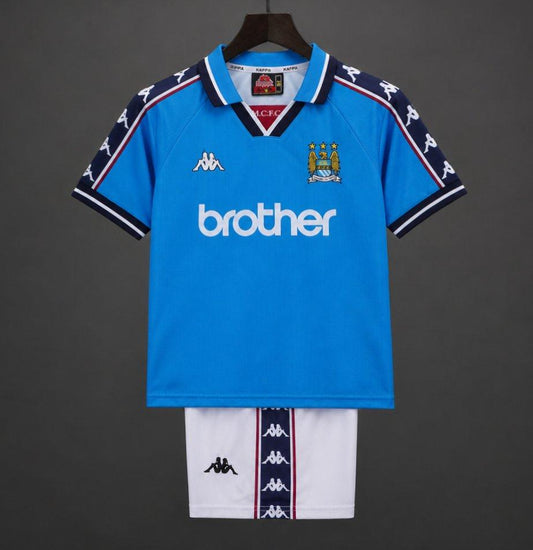 Retro Kids 97/98  Manchester City Home Jersey
