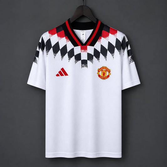 26/27 Manchester United White Diamond Pattern Pre-Match Jersey