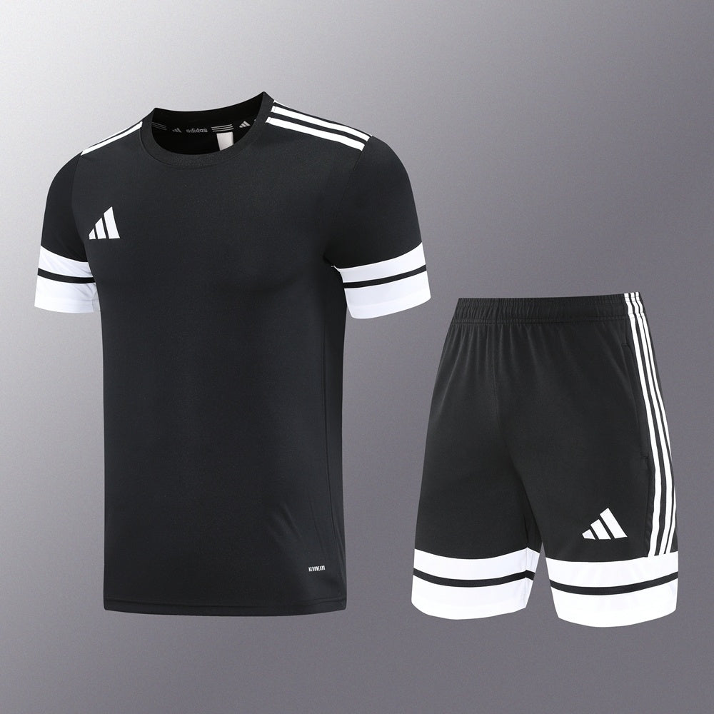 AD10 black shorts suit S-2XL