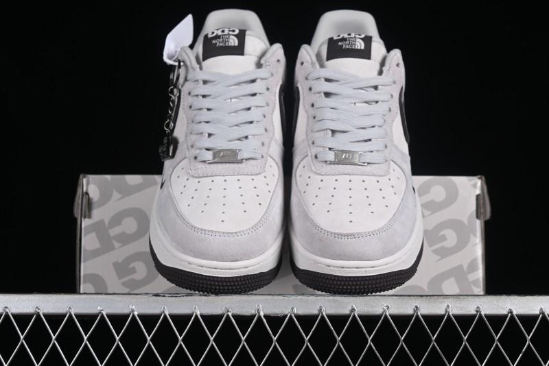 Nike Air Force 1'07 Low The North Face CDG Collaboration - Beige Grey Pigskin Low-Top Casual Sneakers - HD1968-015