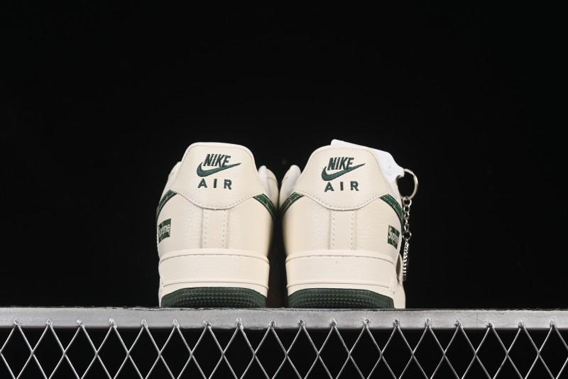 Nike Air Force 1 '07 Low Supreme Collaboration Green Camo Swoosh Casual Sneakers - KK1988-069