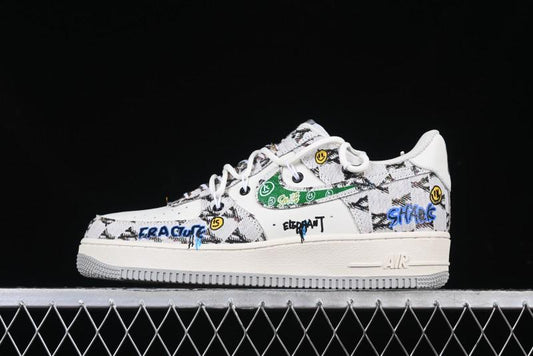 Nike Air Force 1'07 Low Hip Hop MLB Casual Lace-Up Sneakers - BD0077-333