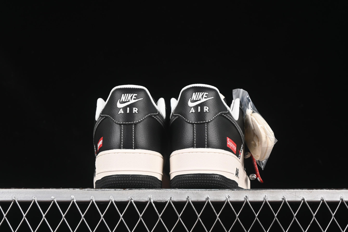 Nike Air Force 1 '07 Low Supreme Casual Sneakers in Beige Black - HH7518-053