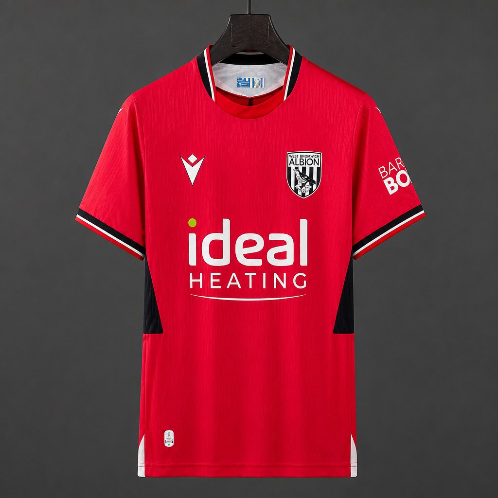 26/27 West Bromwich Albion Away Red with Black Jersey