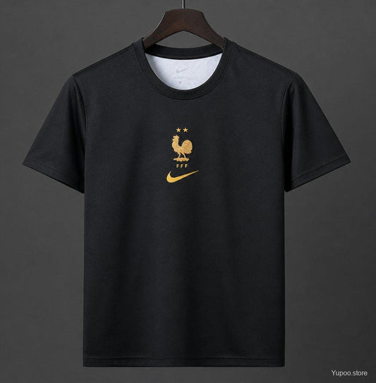 2026 France World Cup Premium Goalkeeper T-Shirt- Black/Orange