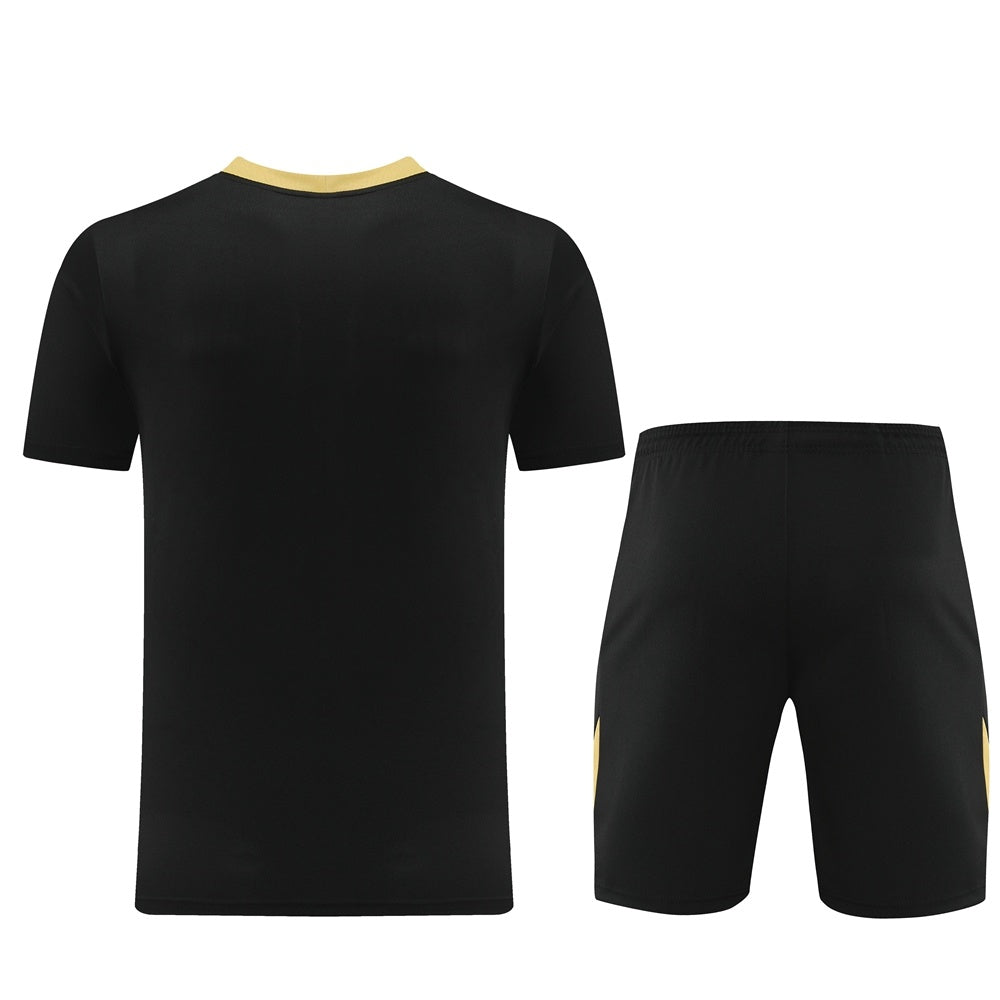 ND05 black gold shorts suit S-2XL