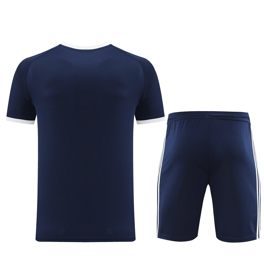 AD07 sapphire blue shorts suit S-2XL