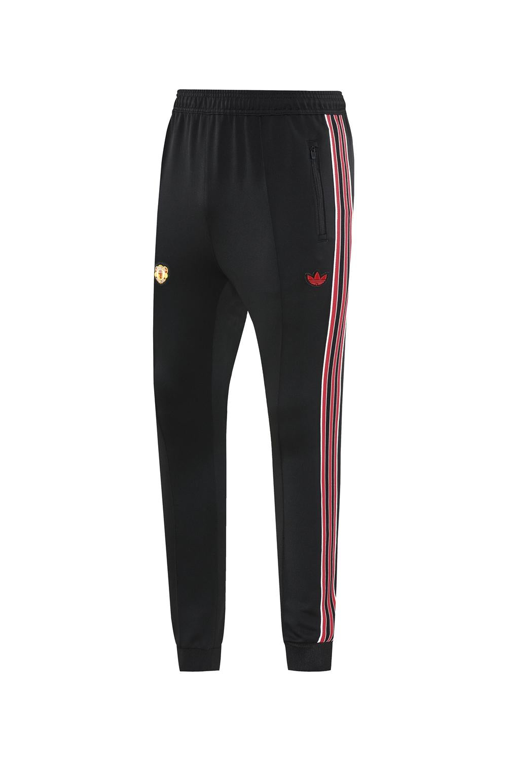 25/26 Manchester United Black Full Hoodie Zipper Jacket +Long Pants