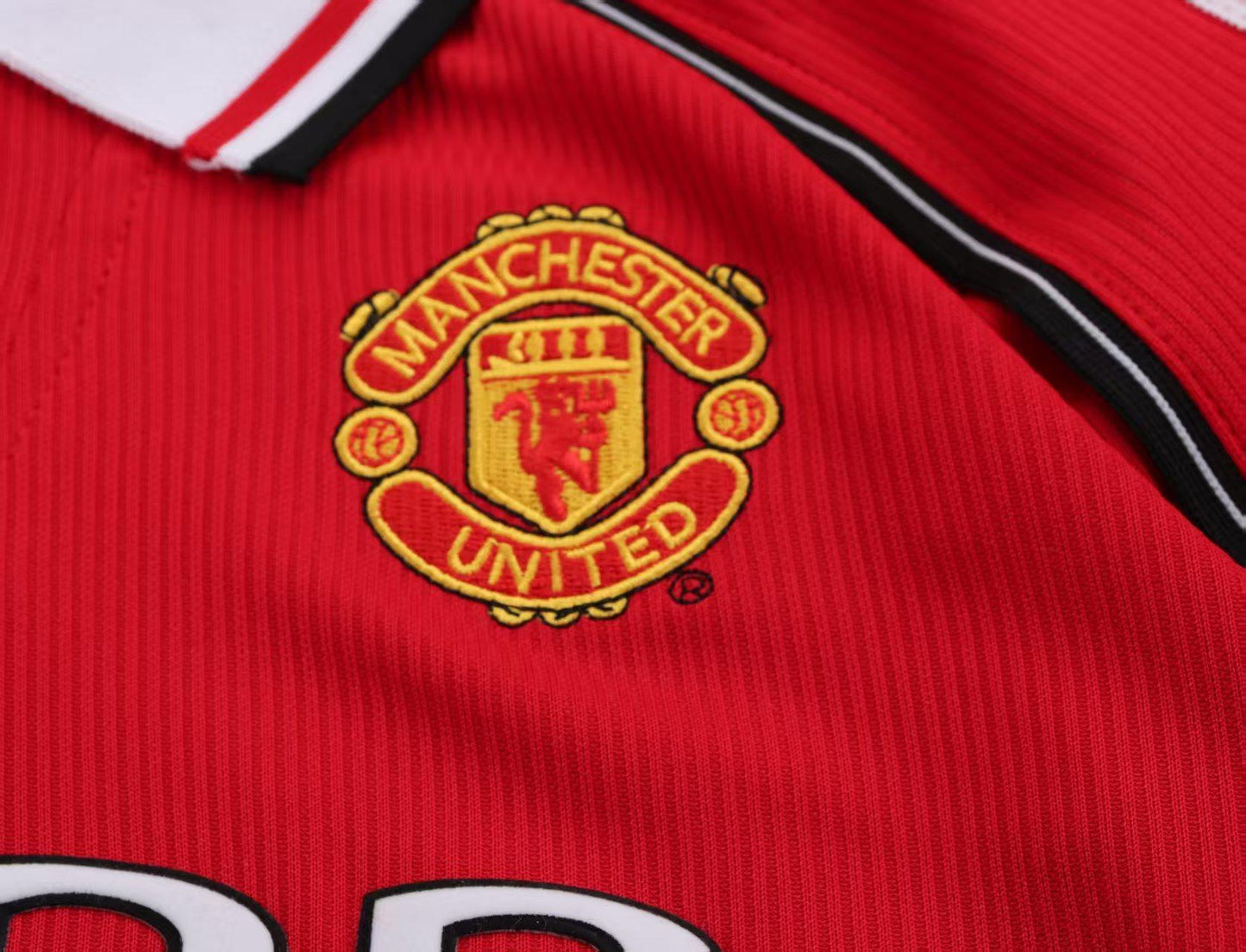 Retro Kids 98/99 Manchester United Red Home Long Sleeve Jersey