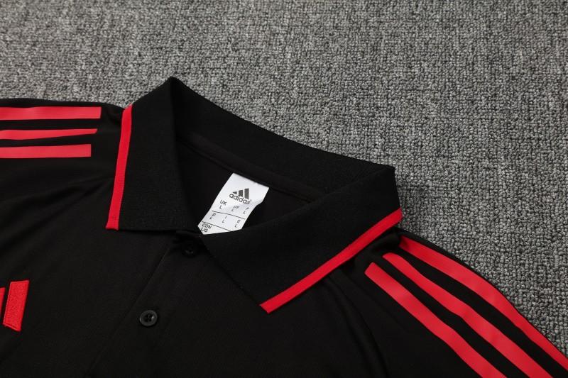 26/27 Liverpool Black Polo Training Shirt + Long Pants Tracksuit