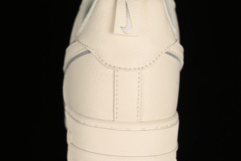 Nike Air Force 1 '07 Low Classic Grey Silver Swoosh Starry Sneakers - MJ0319-023