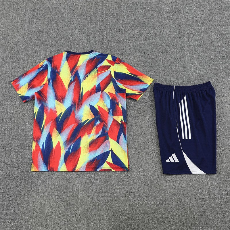 25/26 Arsenal Yellow Red Camouflage Short Sleeve Jersey+Shorts With XS