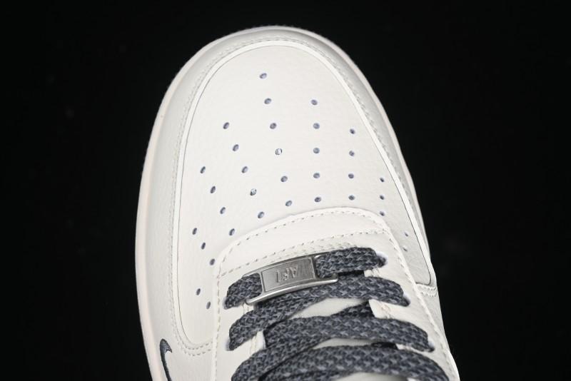 Nike Air Force 1 '07 Low Stussy Collaboration - Grey English Patchwork Low-Top Casual Sneakers - XZ3328-536