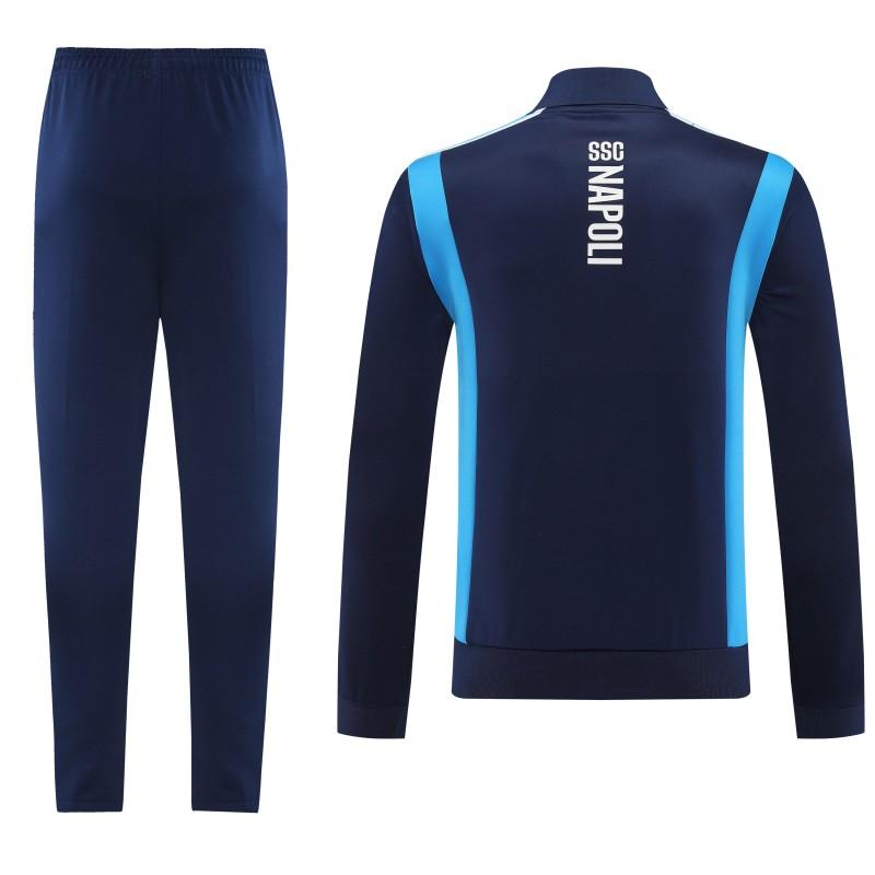 25/26 SSC Napoli Navy Blue  Full zipper Jacket Tracksuit+ long pants