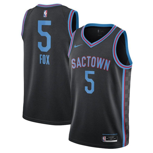City Edition Club Team Jersey - Black - De'Aaron Fox - Youth - 2020