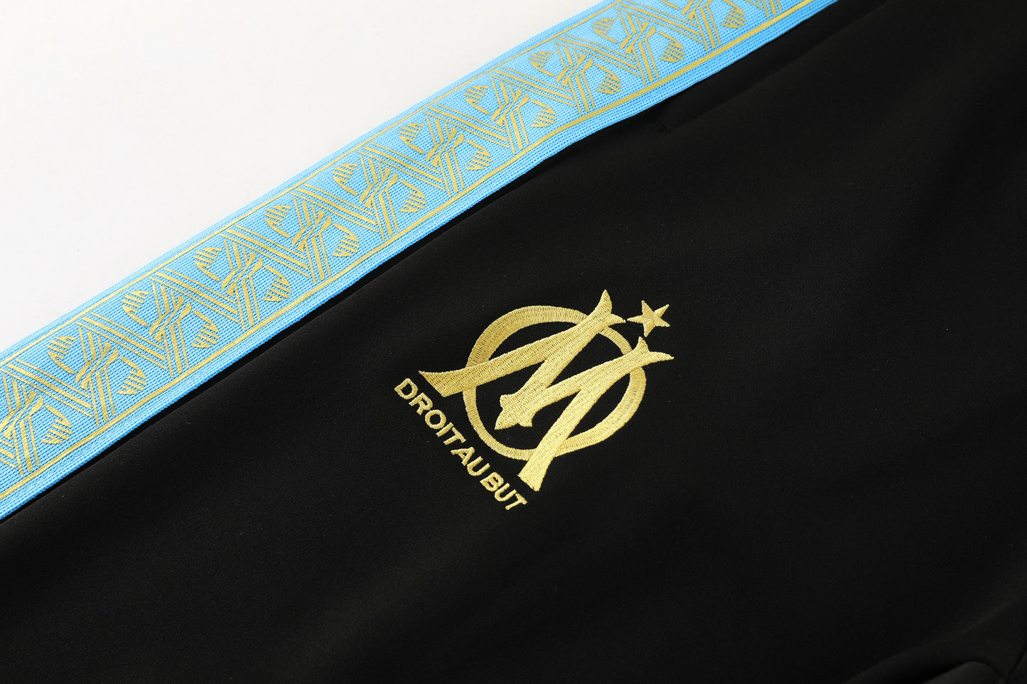25/26 Olympique Marseille Black Full zipper Jacket Tracksuit+ long pants
