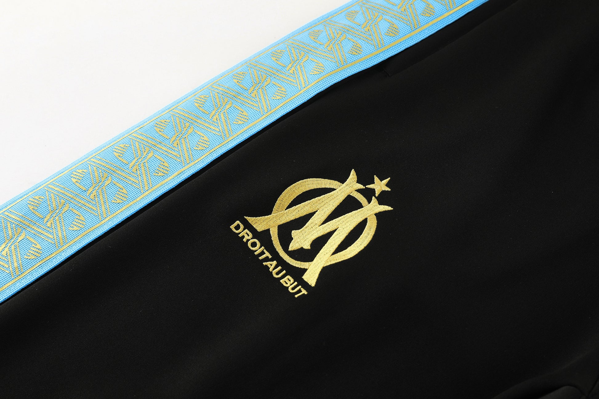 25/26 Olympique Marseille Black Full zipper Jacket Tracksuit+ long pants