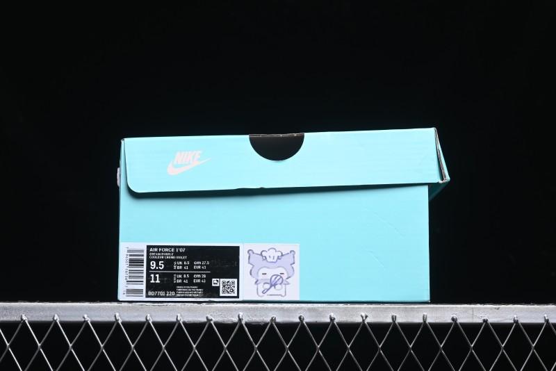 Nike Air Force 1 Low Kuromi Casual Sneakers with Lace-Up Design - BD7701-220