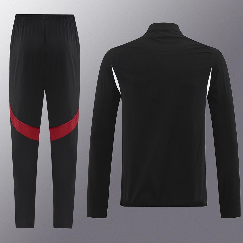 25/26 Liverpool Black S-2XL Half Zipper Jacket+Long Pants