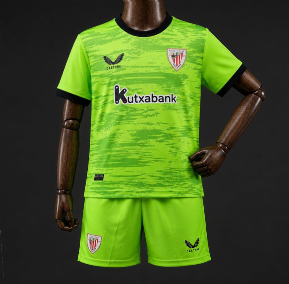 26/27 Kids Athletic Club Bilbao Goalkeeper Away Light Green Jersey