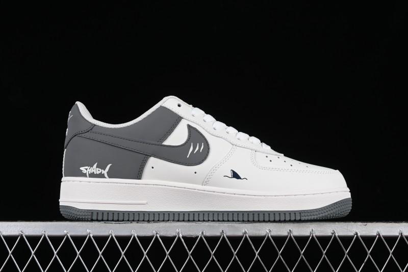 Nike Air Force 1 '07 Low "SHARK" Casual Sneakers with Full-Length Air Cushion - DB3301-220