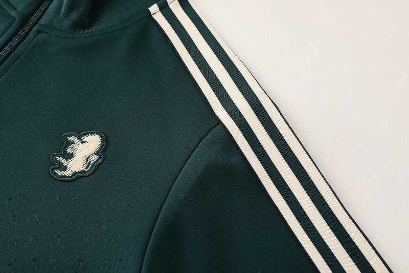 25/26  Juventus Retro Dark Green  Full zipper Jacket Tracksuit+ long pants