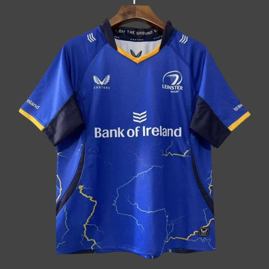 25/26 Leinster Rugby Blue with Lightning Map Pattern Jersey