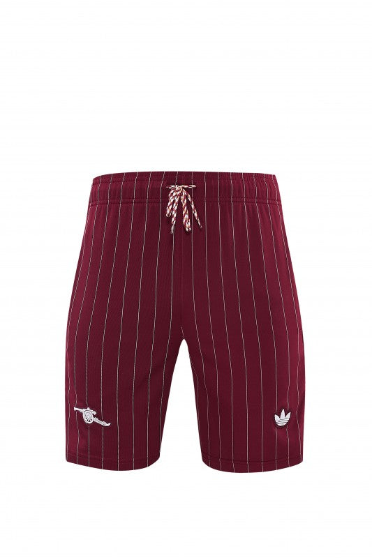 26/27 Arsenal Maroon Pinstripe Short Sleeve+Soccer Shorts