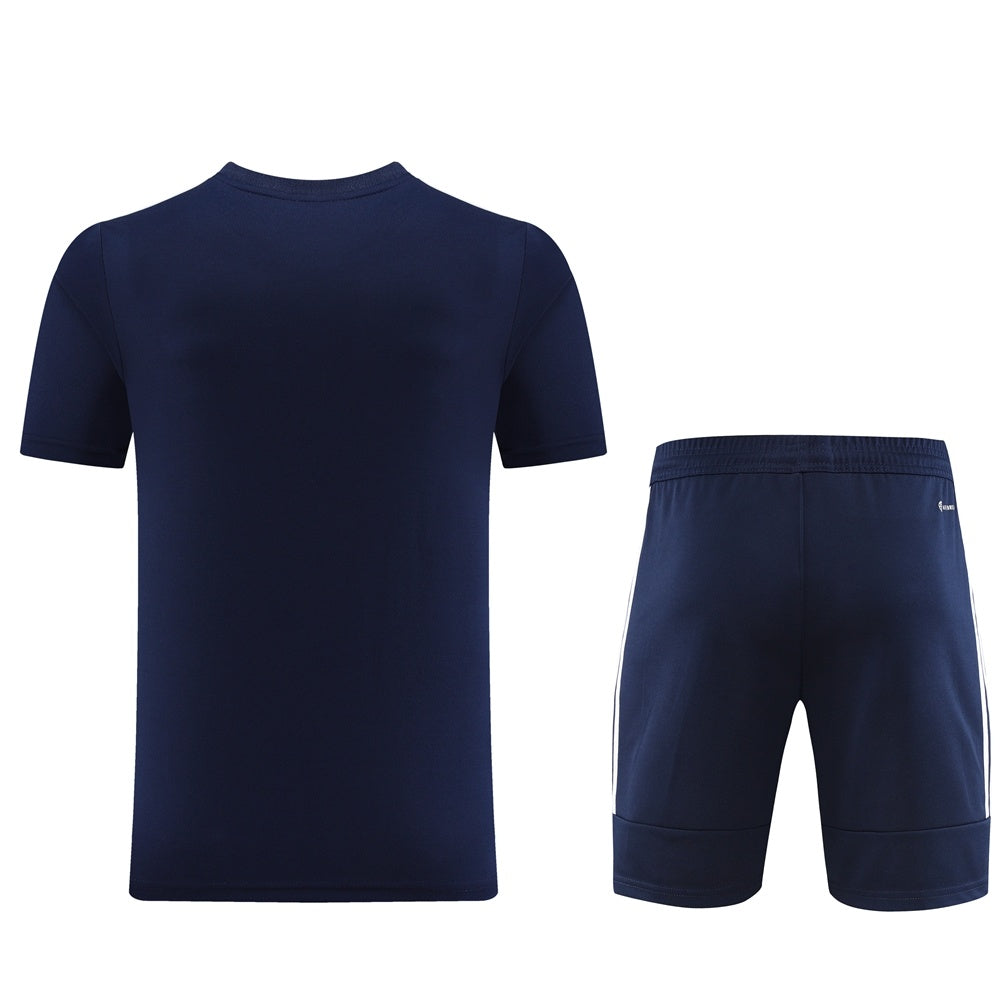 AD05 sapphire blue shorts suit S-2XL