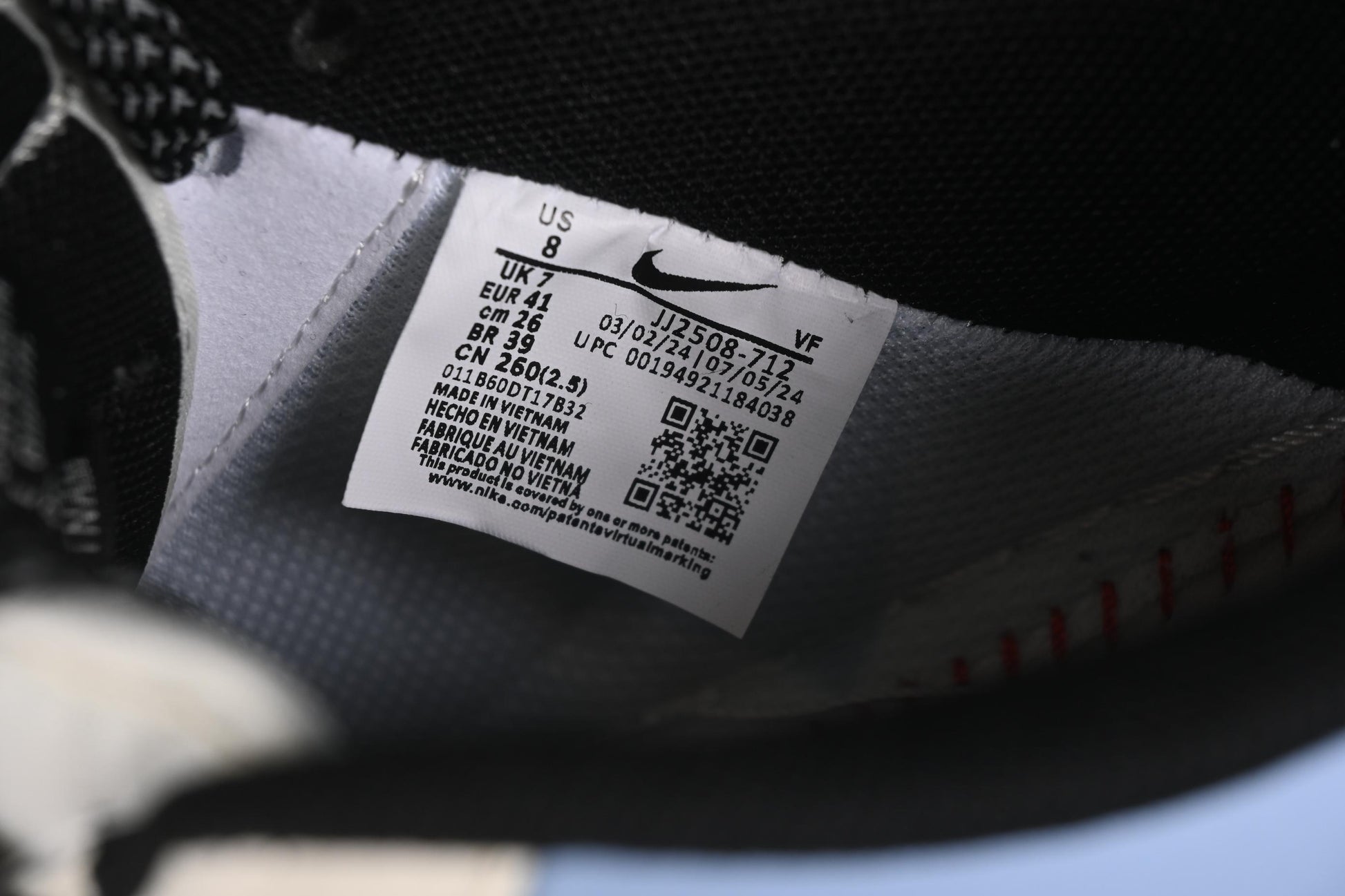 Nike Air Force 1 '07 Low LV Collaboration Black Water Blue Casual Sneakers - JJ2508-712