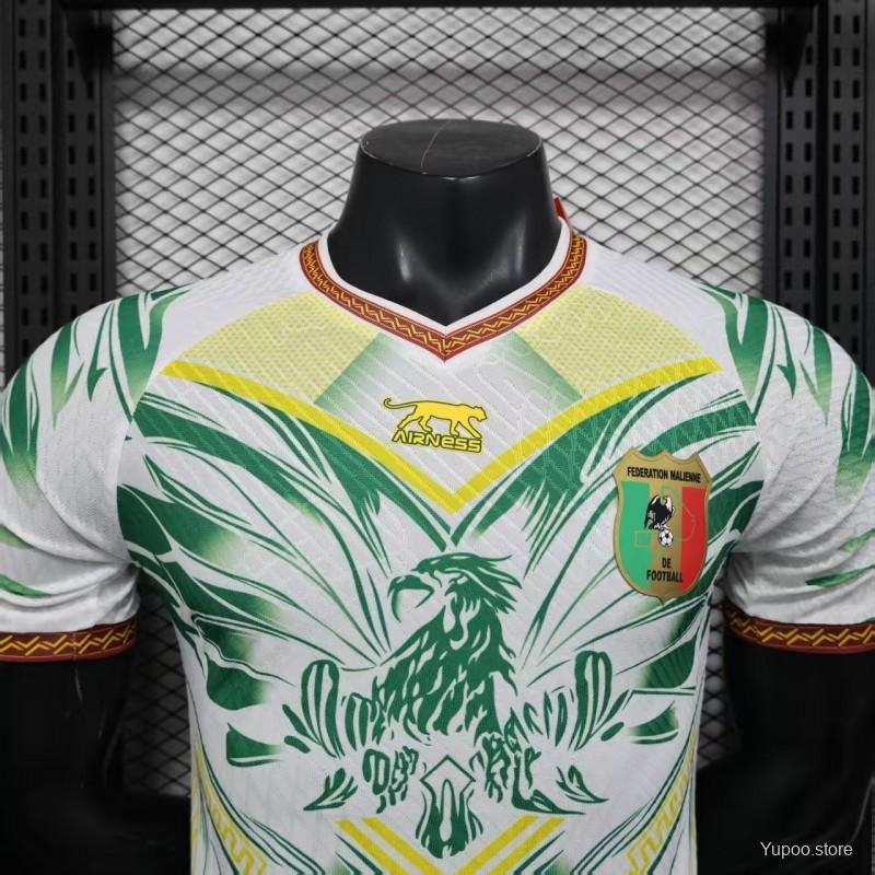 Player Version 2026 Mali Away White with Eagle Pattern Jersey