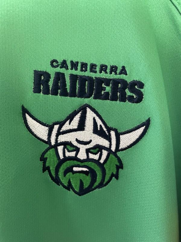 25/26 Canberra Raiders Green with White, Blue and Gold Stripes Jersey