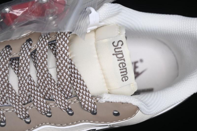 Nike Air Force 1 '07 Low Stone Island x Supreme Collaboration - Beige Brown Swoosh Casual Sneakers - BB1616-306