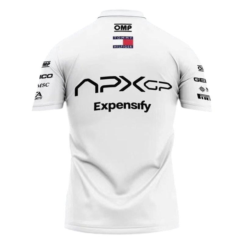 Brad Pitt F1 Movie 2025 – APXGP Black White Polo Shirt Racing Fan Loo