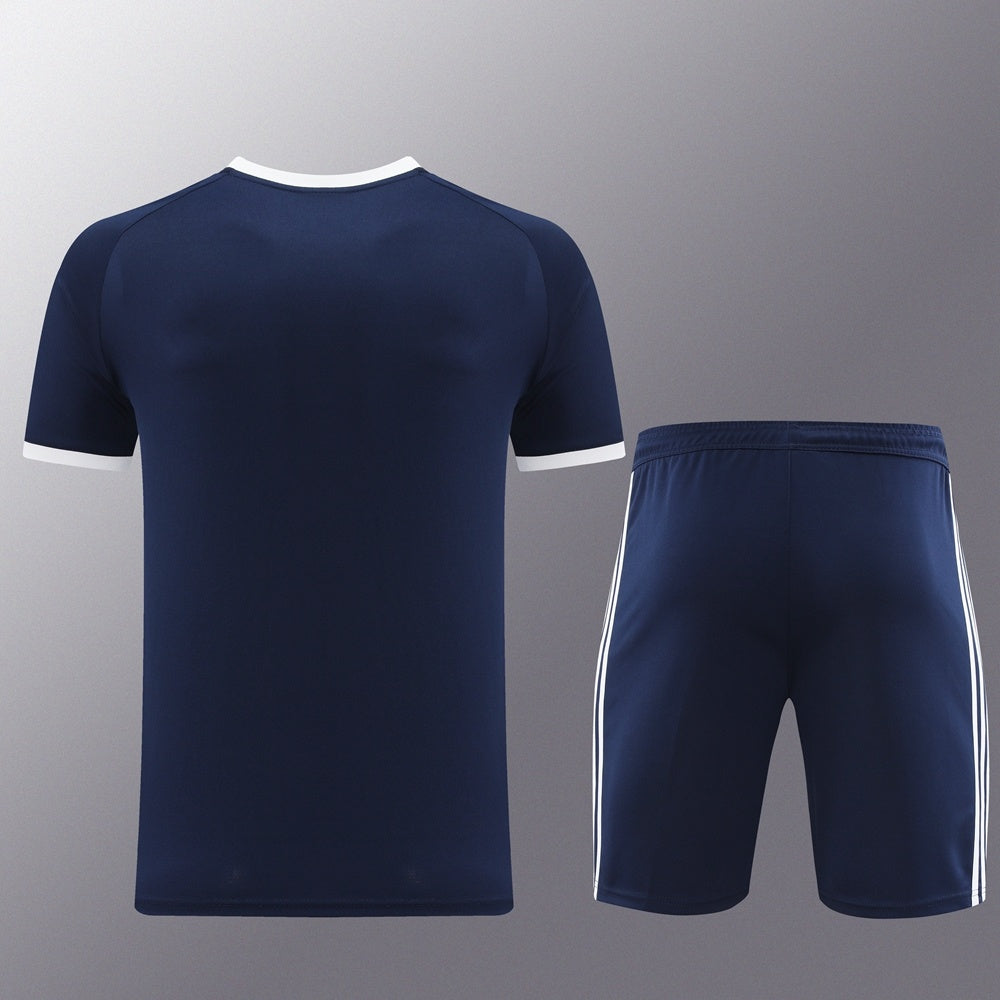 AD07 sapphire blue shorts suit S-2XL