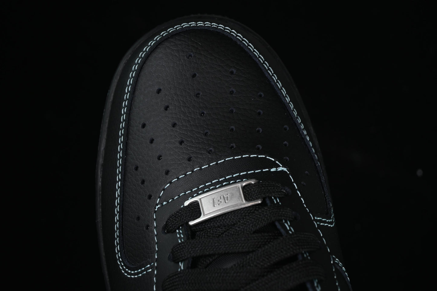 Nike Air Force 1 Low "Tiffany Blue" – Black & Aqua Classic