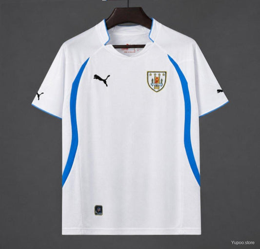 Retro 2010 Uruguay Away White Jersey
