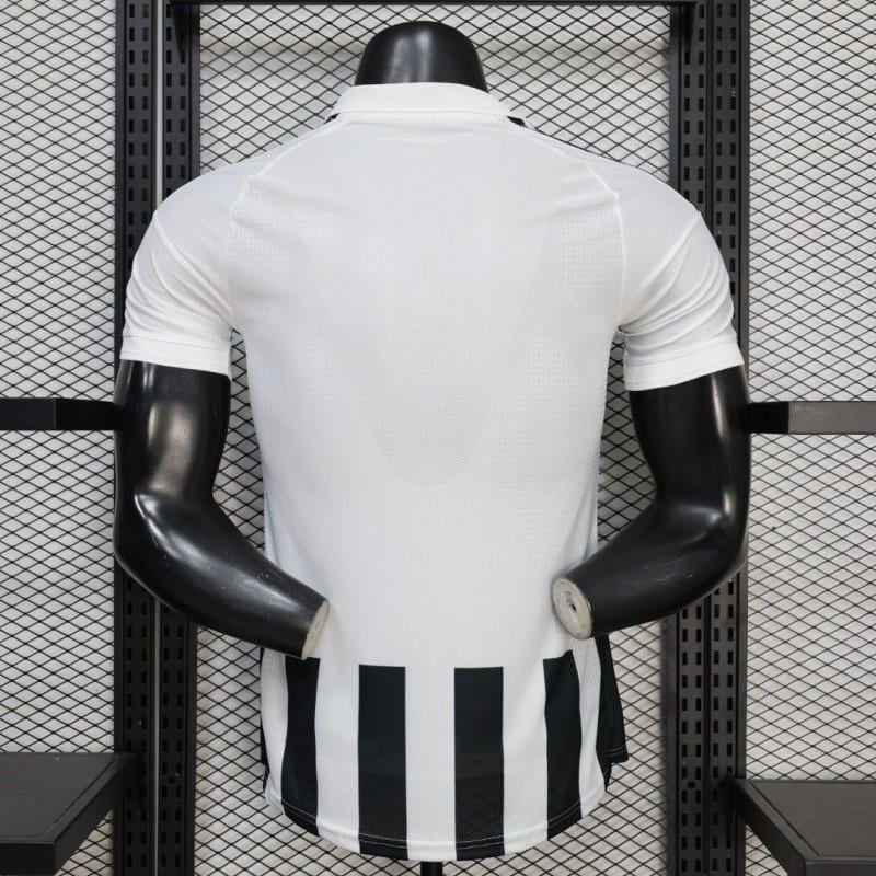 Player Version 26/27 Juventus Black & White Stripe Gold Detail Home Jersey