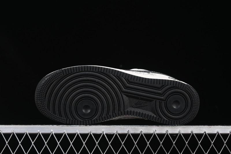 Nike Air Force 1 '07 Low Custom Casual Sneakers with Multiple Swoosh Design - HH7518-068