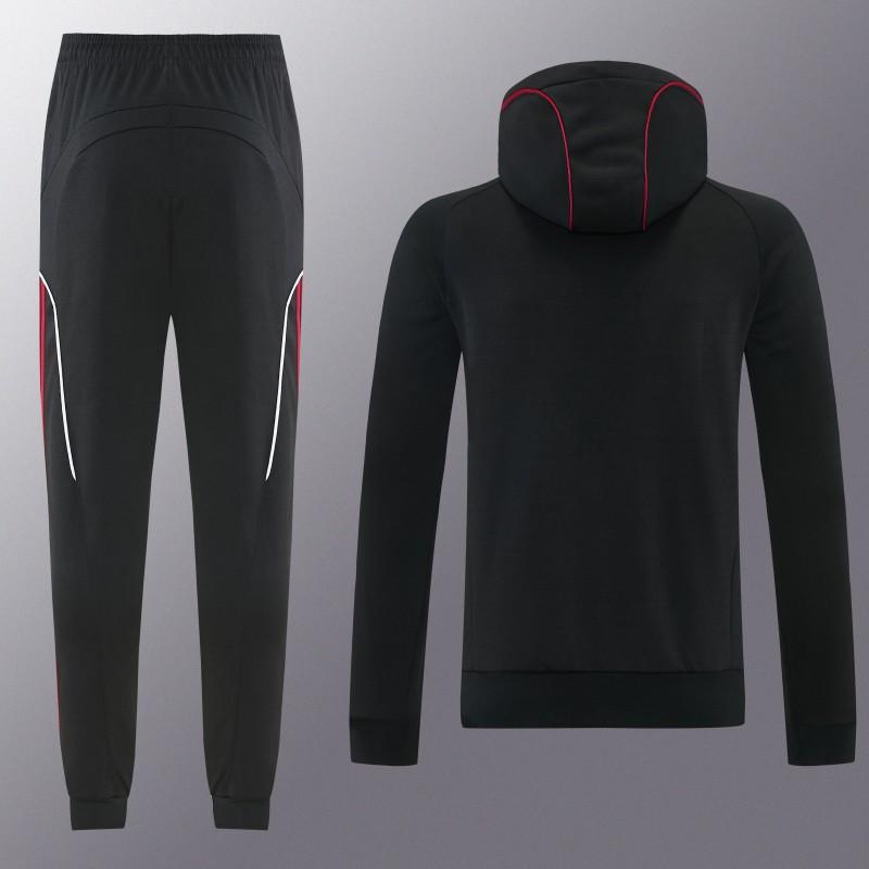 26/27 Liverpool  Black Full Zipper Hooded Jacket Tracksuit + Long Pants
