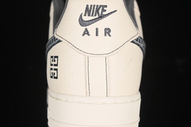 Nike Air Force 1 '07 Low Givenchy Collaboration Pattern Beige Grey Casual Sneakers - DF0188-057
