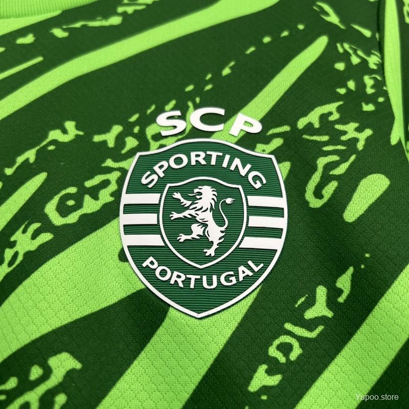 25/26 Kids Sporting Lisbon Goalkeeper Green Jersey