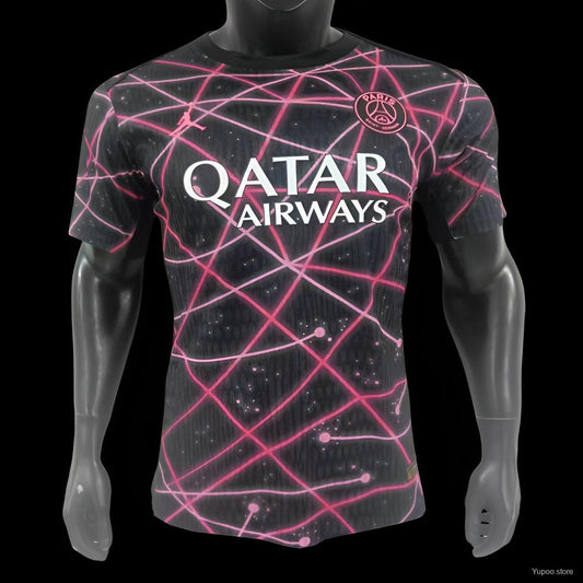 Player Version 25/26 Paris Saint-Germain Black with Pink Laser Lines Jersey
