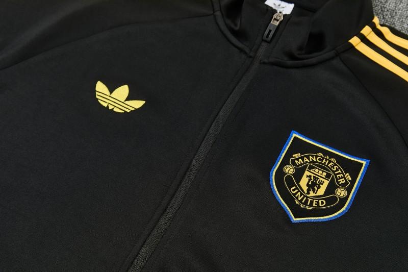 26/27 Manchester United Black & Blue Full Zipper Jacket Tracksuit + Long Pants