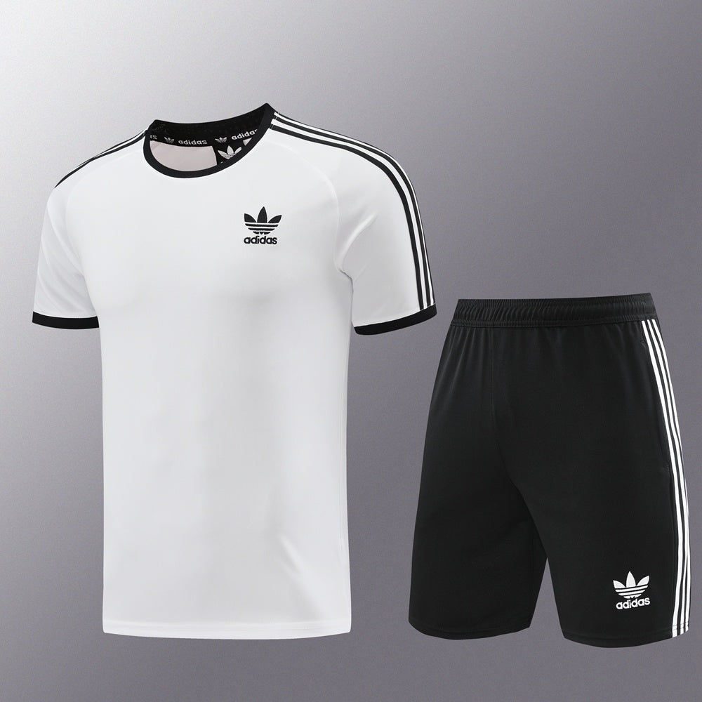 AD07 white shorts suit S-2XL