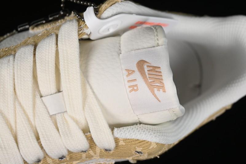 Nike Air Force 1 '07 Low LV Collaboration - Khaki Double Swoosh Low-Top Casual Sneakers - HD1968-027