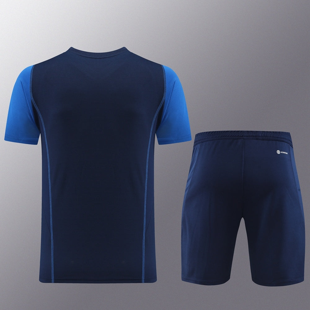AD03 sapphire blue shorts suit S-2XL