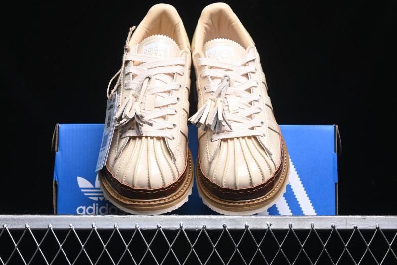 Adidas Clot x Superstar JQ6117 Shell Toe Sneakers with Preppy Style and Perforated Design - JQ6117